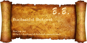 Buchwald Botond névjegykártya